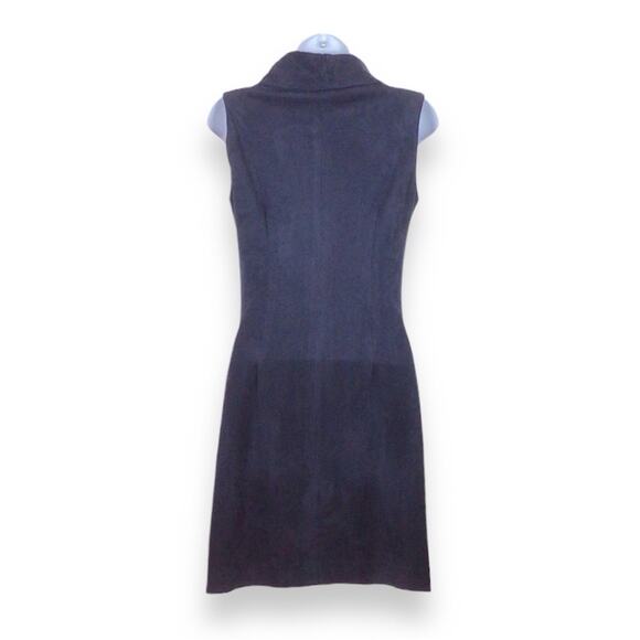 J. McLaughlin Sleeeveless Mock Neck Sheath Dress Navy Blue size XS - Picture 2 of 9